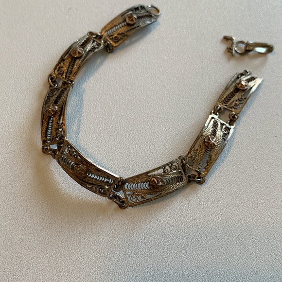 Antique filigree bracelet. Broken. Needs repair. - Picture 7 of 7